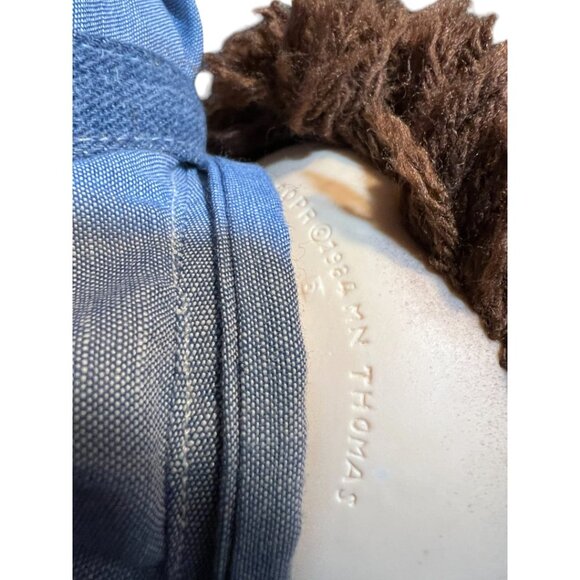 Vtg 1984 COPR MN Thomas CABBAGE PATCH KID Denim Overalls 17.5" tall x 14.5" wide - Picture 4 of 14